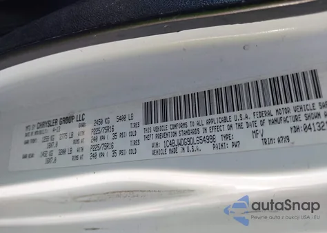 2013 Jeep Wrangler Unlimited Sport z USA, uszkodzony, nr VIN 1C4BJWDG9DL654998